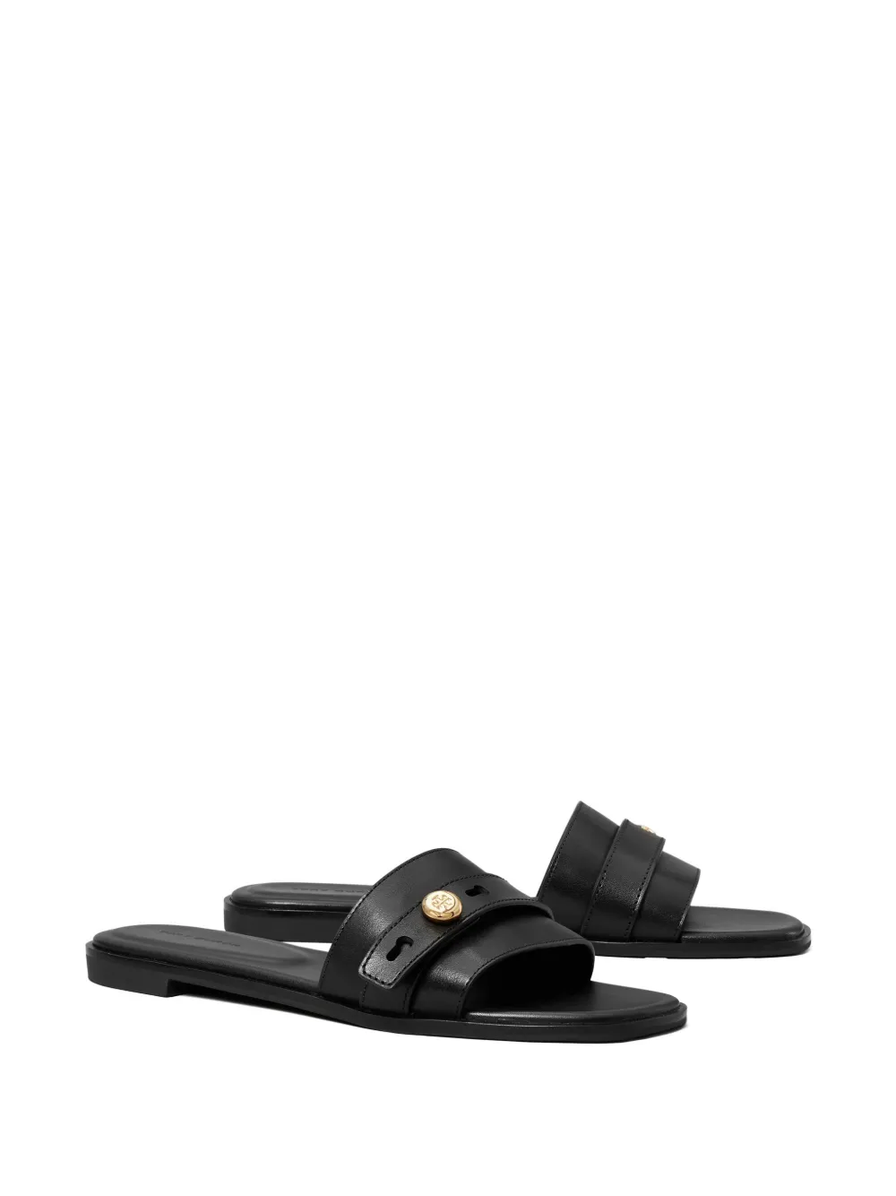 Tory Burch Romy slippers met knoop Zwart