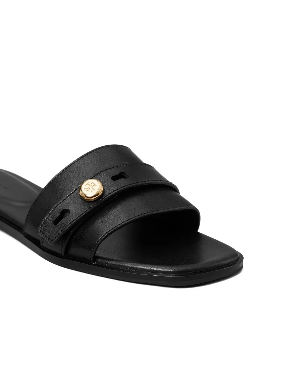 Tory Burch Romy slippers met knoop Zwart