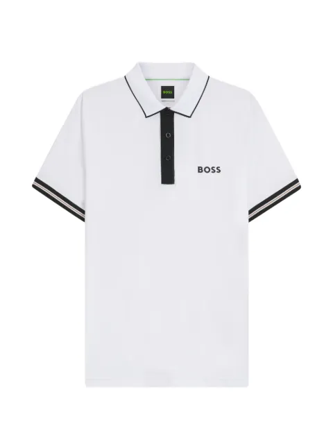 BOSS contrast-trim polo shirt