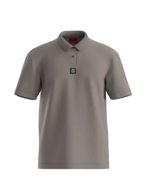 HUGO logo-patch polo shirt
