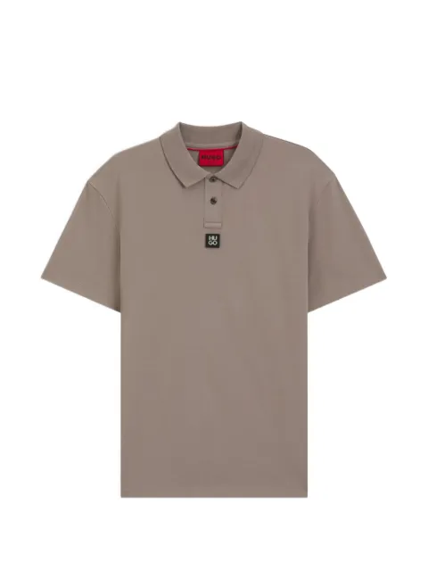 HUGO playera tipo polo con parche del logo