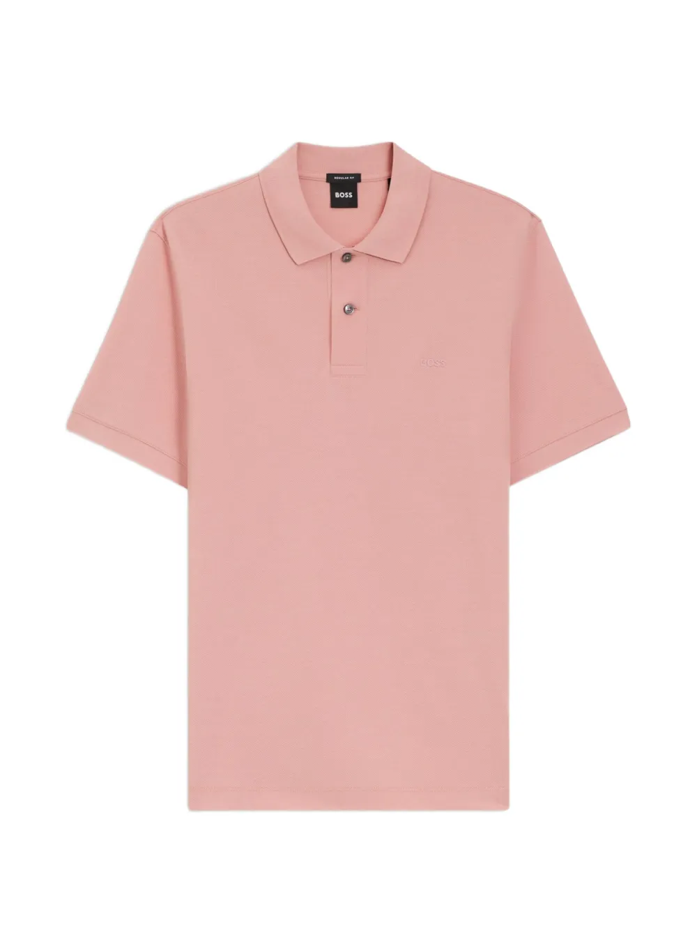 BOSS Pallas polo shirt in cotton piqué with embroidered logo | Pink | Image 1