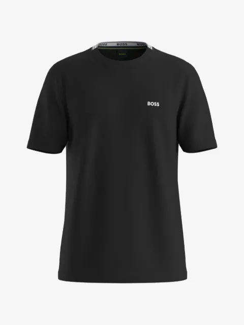 BOSS embroidered-logo T-shirt in cotton piqué