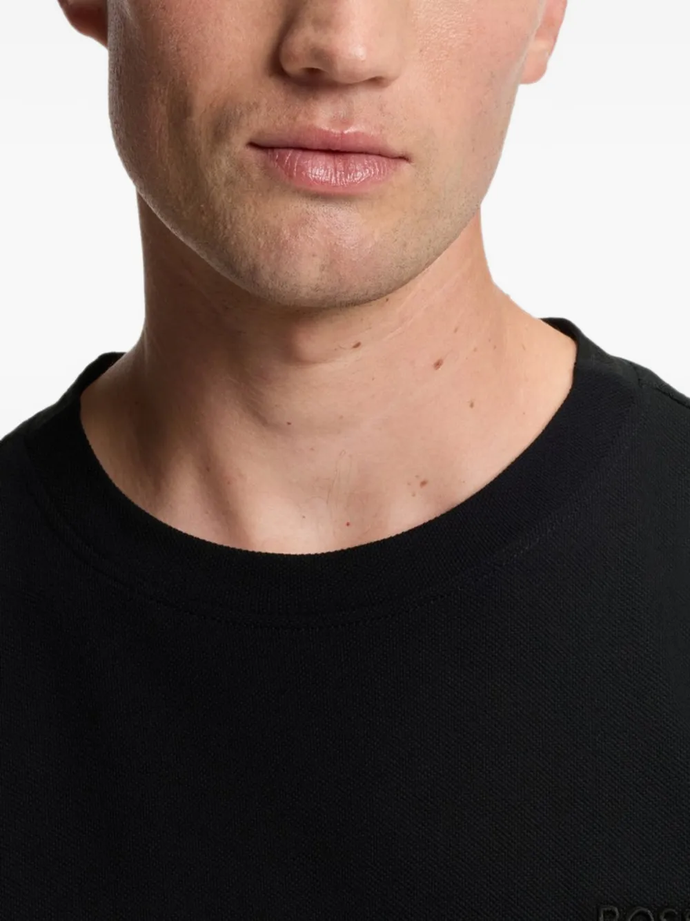 BOSS T-shirt met ronde hals Zwart