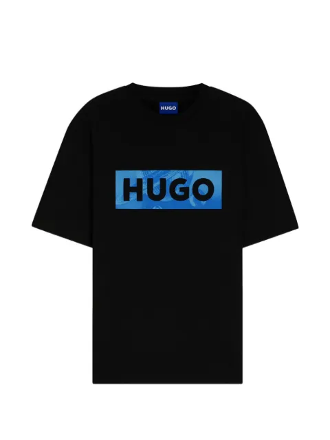 HUGO logo-artwork T-shirt in cotton jersey