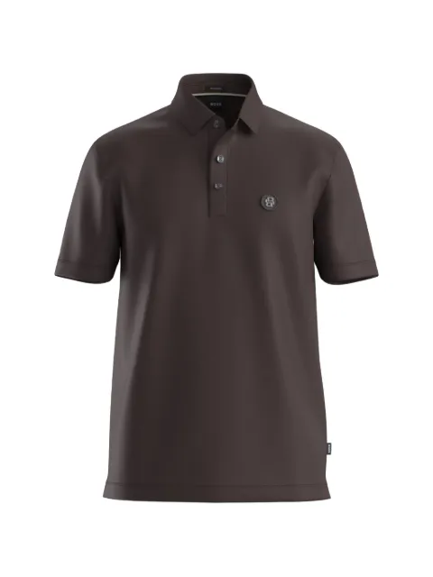 BOSS button emblem polo shirt