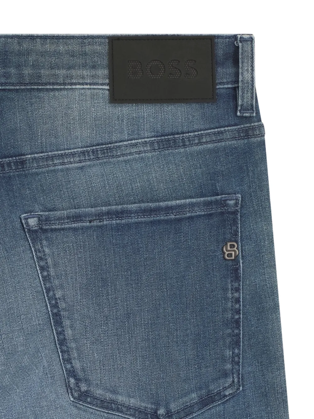 BOSS Delaware slim-fit jeans van lichtgewicht denim Blauw