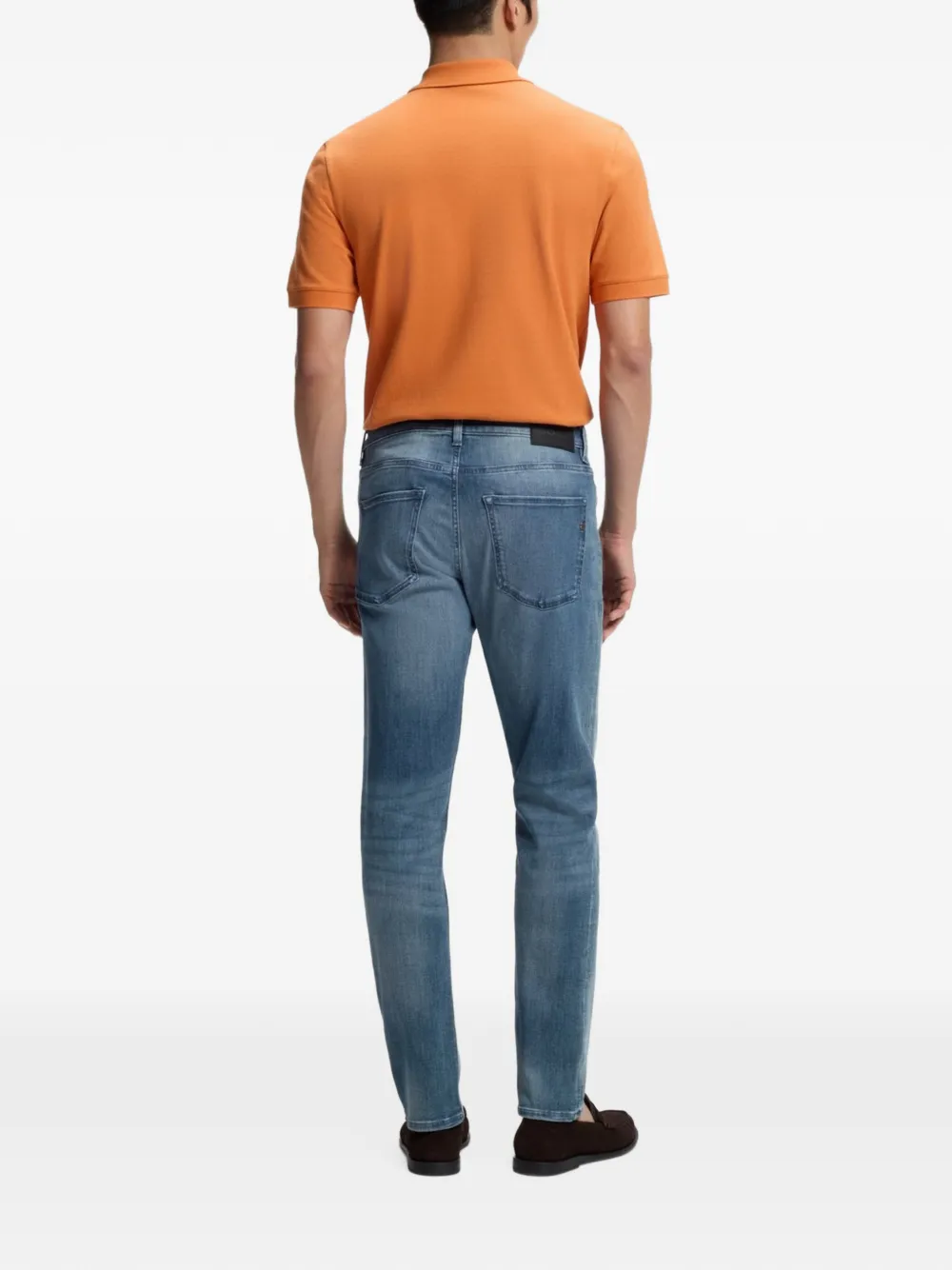 BOSS Delaware slim-fit jeans van lichtgewicht denim Blauw