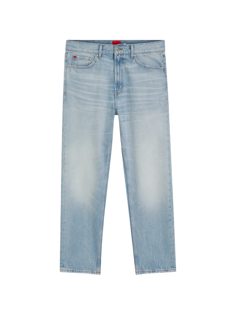 HUGO Calça jeans com patch de logo | Azul | Image 1