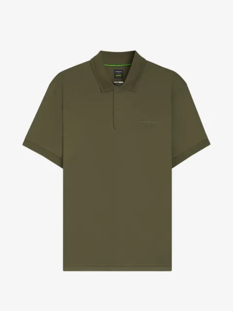 BOSS playera tipo polo con logo estampado en colaboración con Porsche
