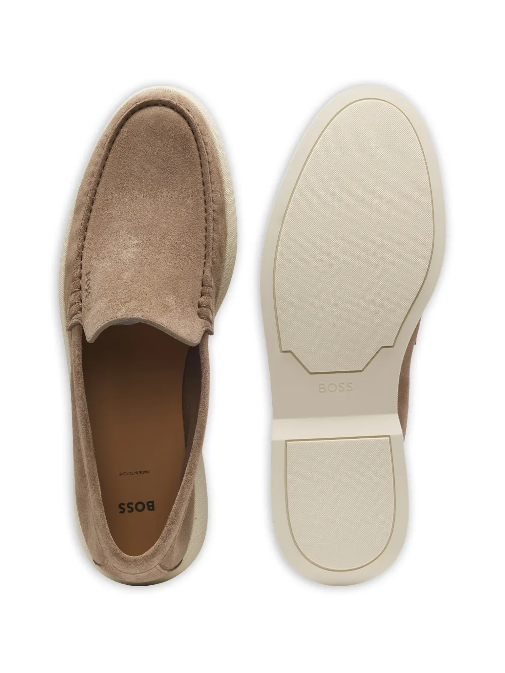 BOSS Suède loafers Beige