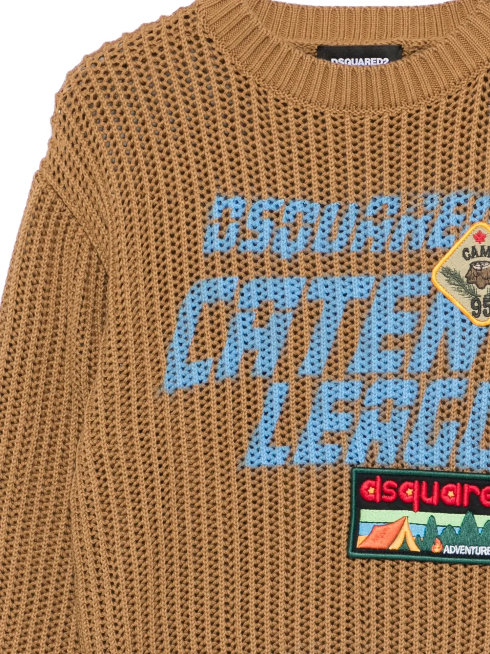  Dsquared2 Kids Appliqué-patch Sweater - Brown 