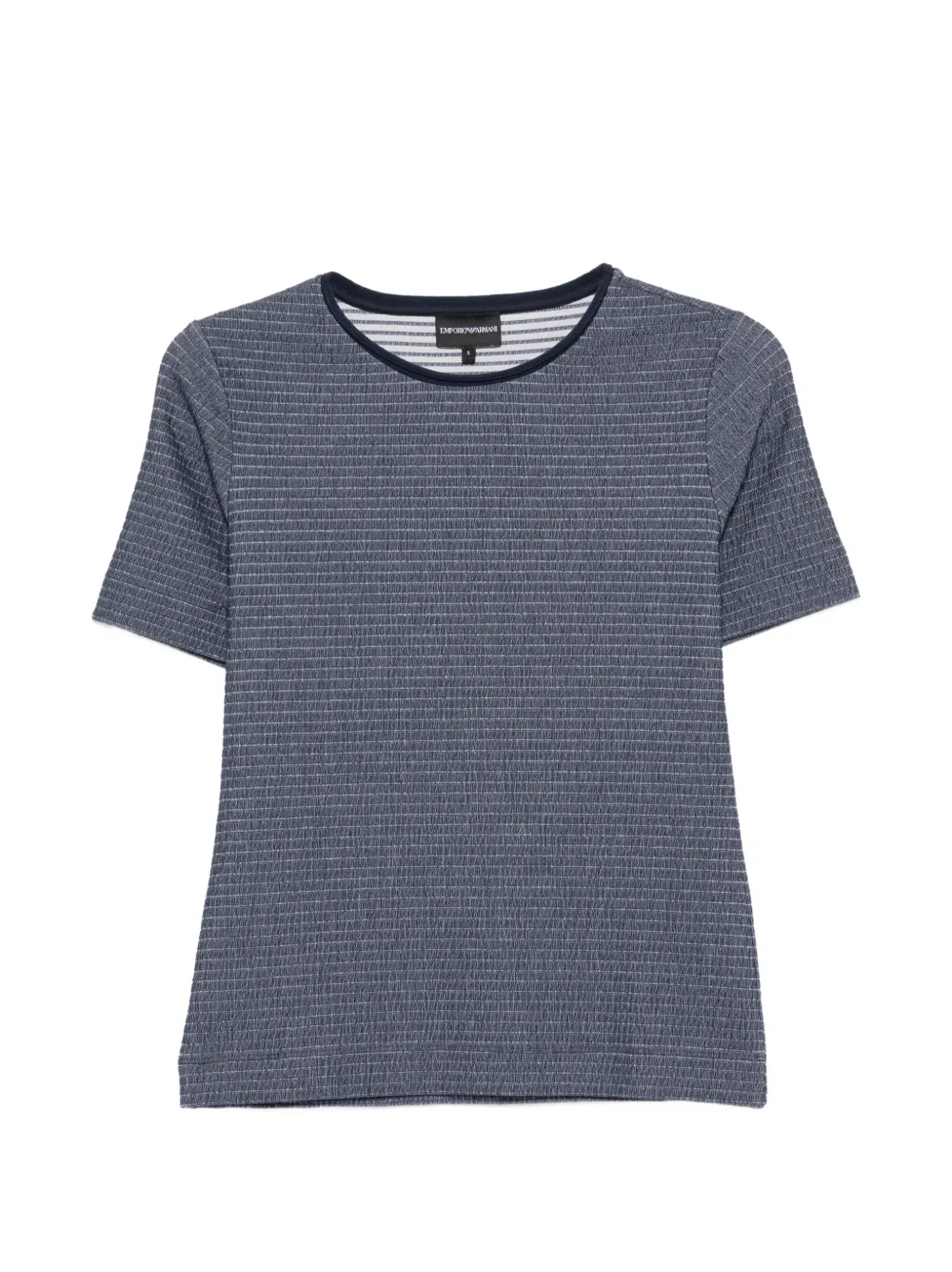 Emporio Armani textured T-shirt - Blau
