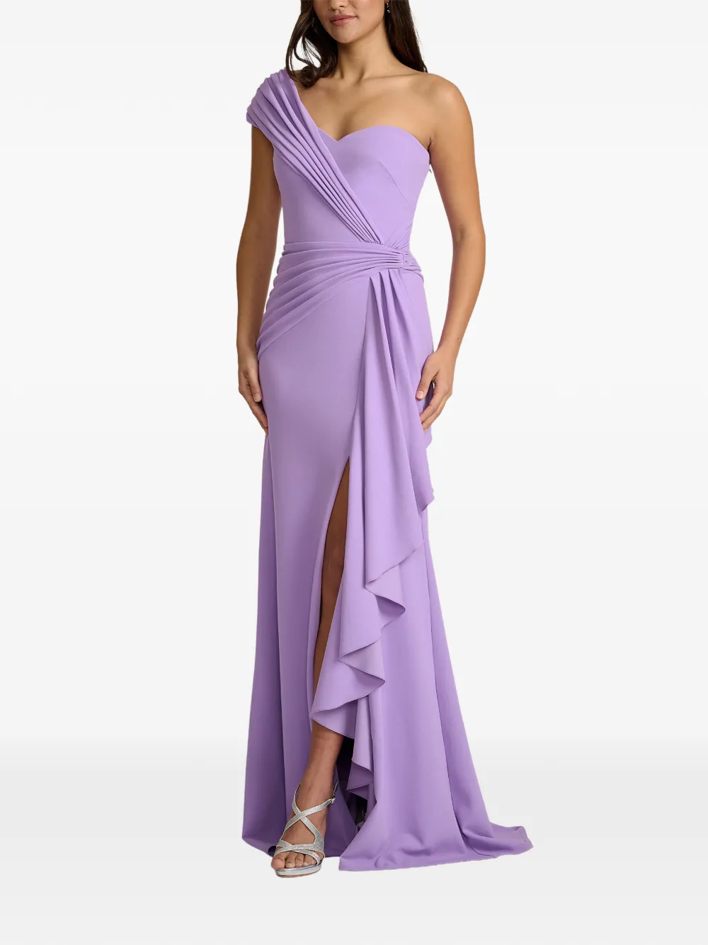 Tadashi Shoji Gedrapeerde jurk Paars