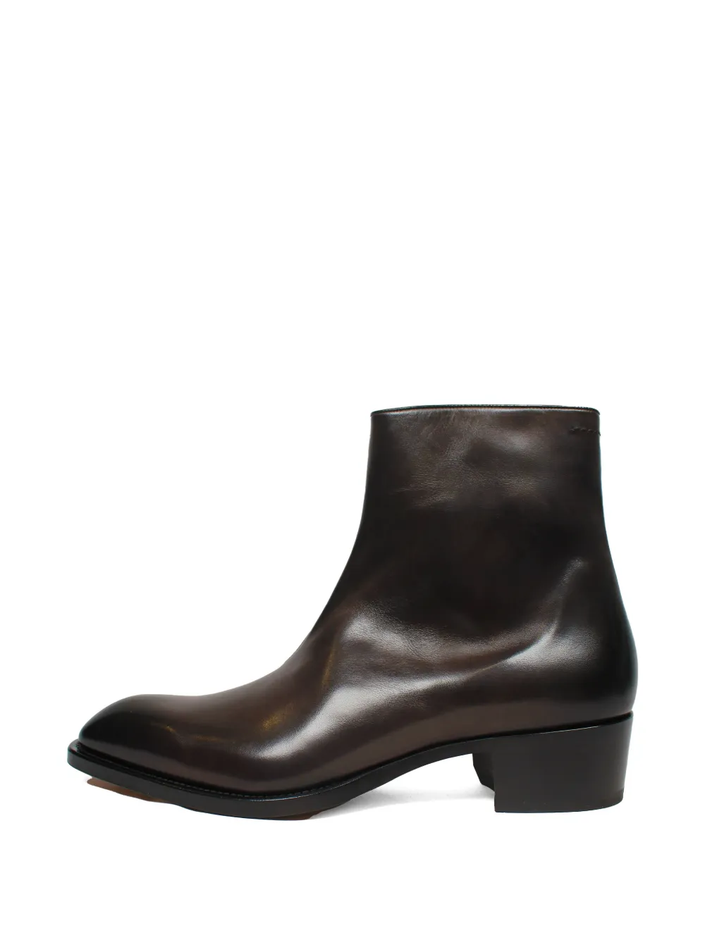 TOM FORD zip leather boots - Marrone