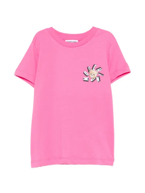 Moschino Kids playera con estampado gráfico