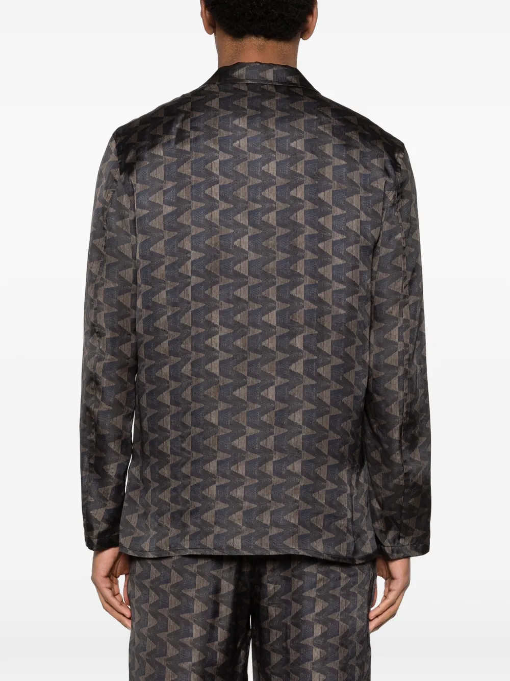 Giorgio Armani Blazer met geometrisch patroon Zwart