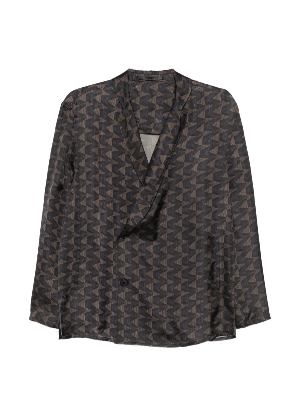 Giorgio Armani geometric-patterned blazer - Nero