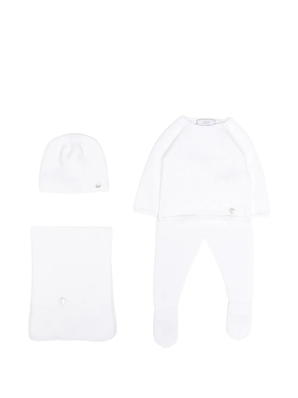 Paz Rodriguez knitted babygrow set (set of four) - Bianco