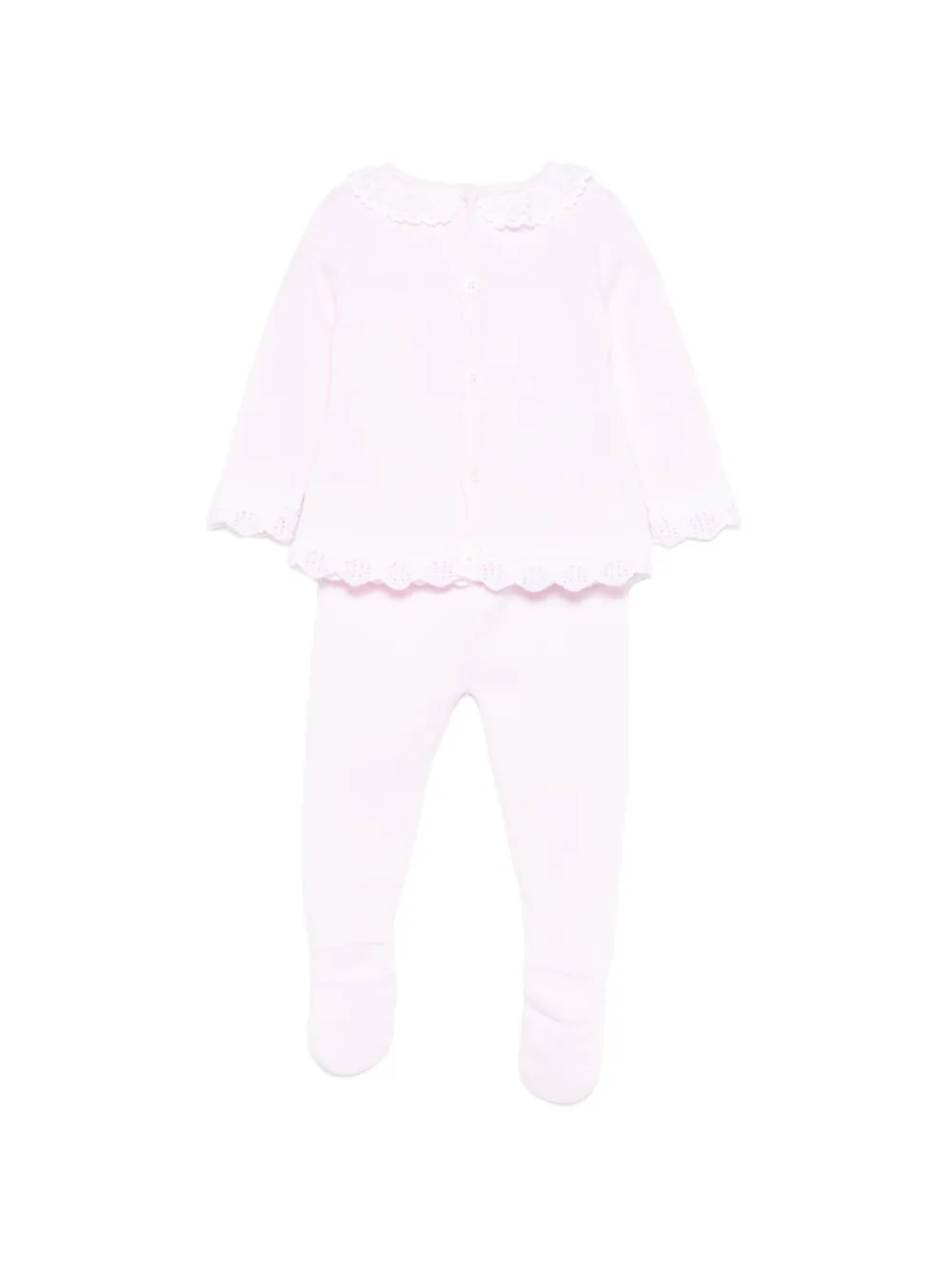  Paz Rodriguez Lace-trim Trousers Set - Pink 