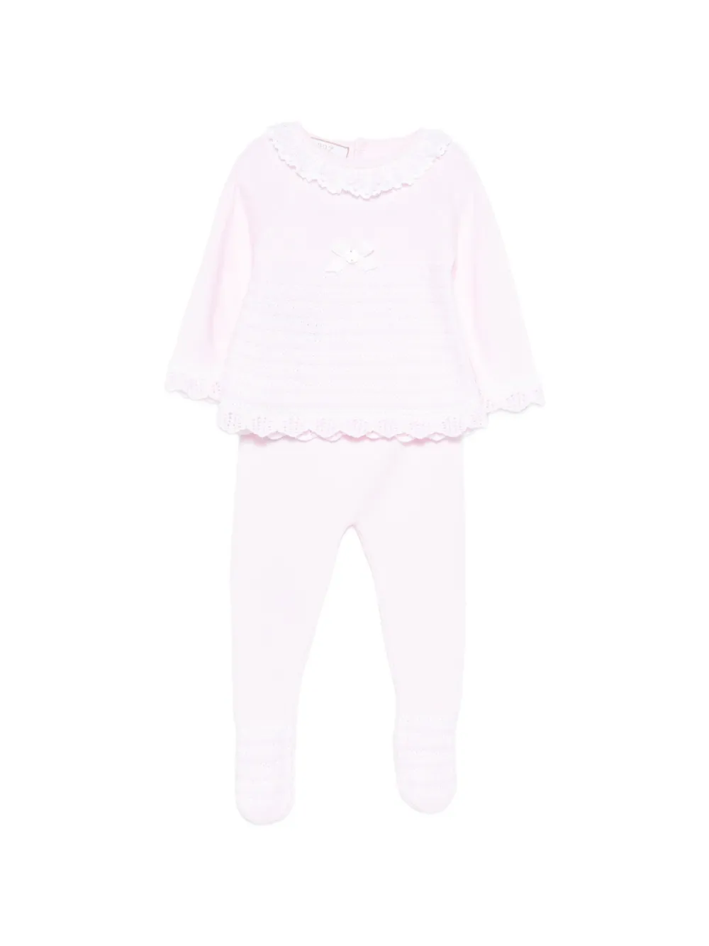 Paz Rodriguez lace-trim trousers set - Rosa