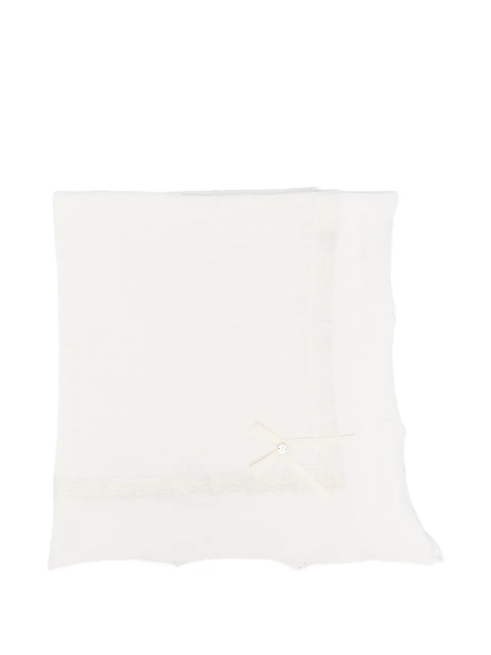 Paz Rodriguez Paz V26 lace-trim blanket - Toni neutri