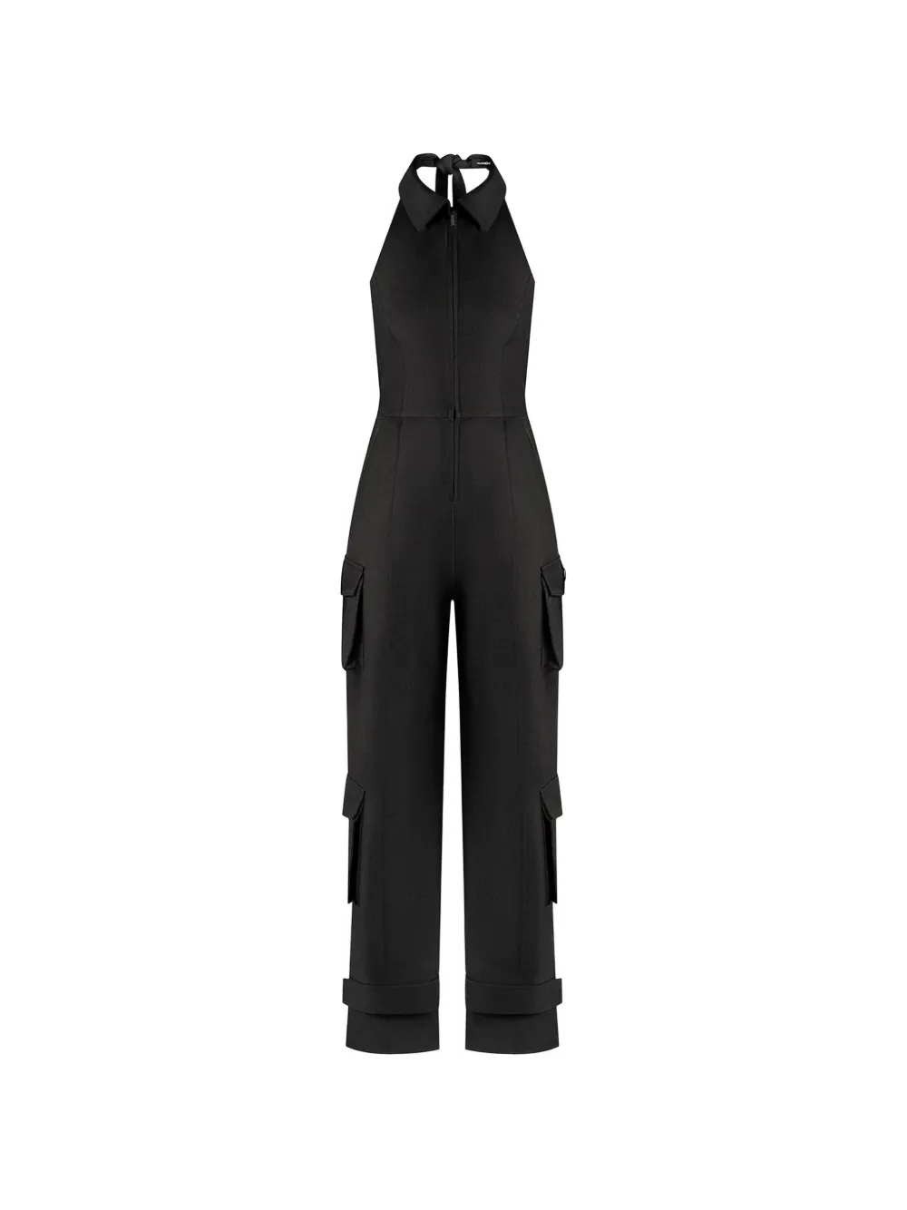 Manière De Voir halterneck cargo jumpsuit - Nero