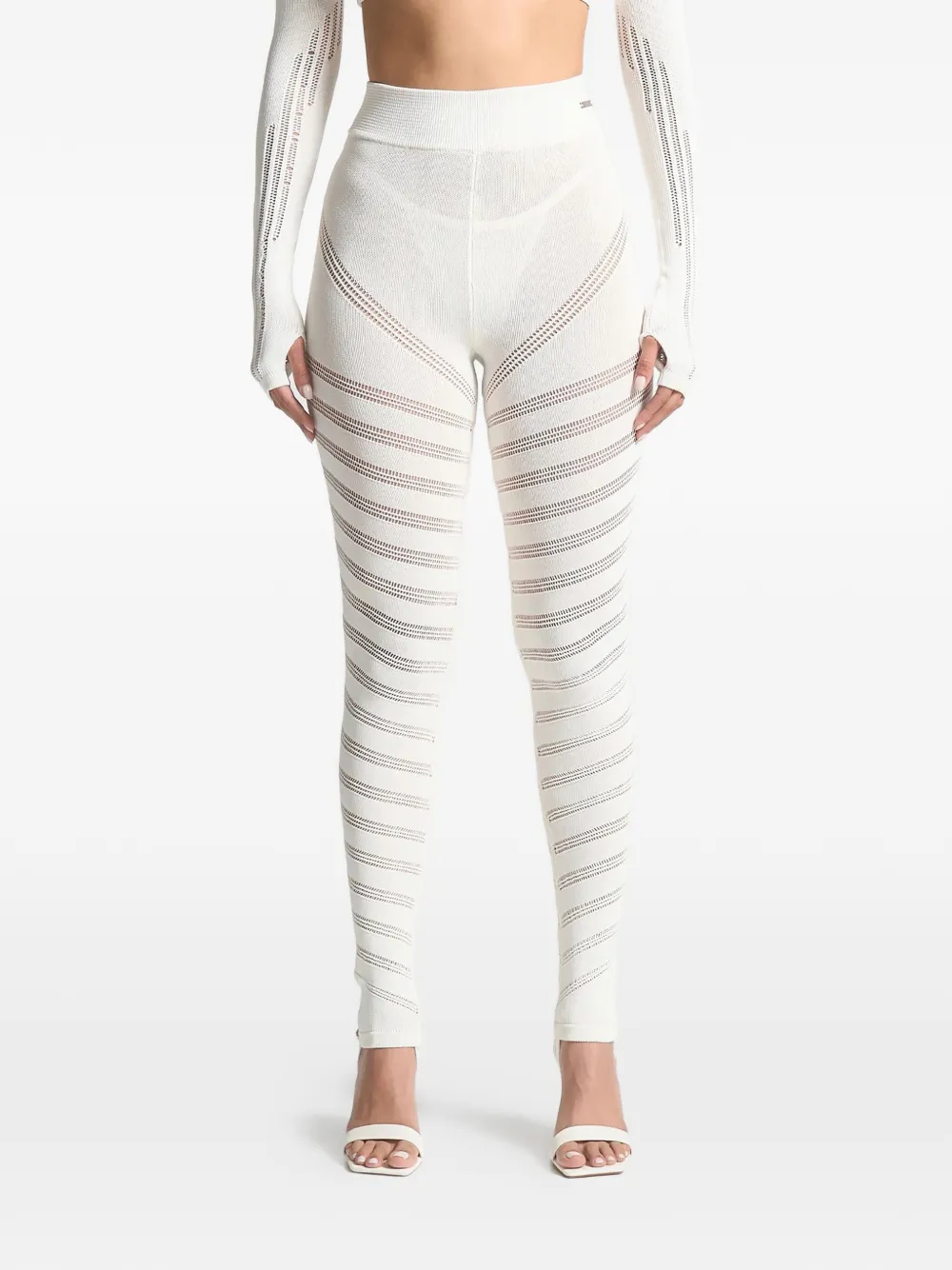 Manière De Voir Gebreide legging Wit
