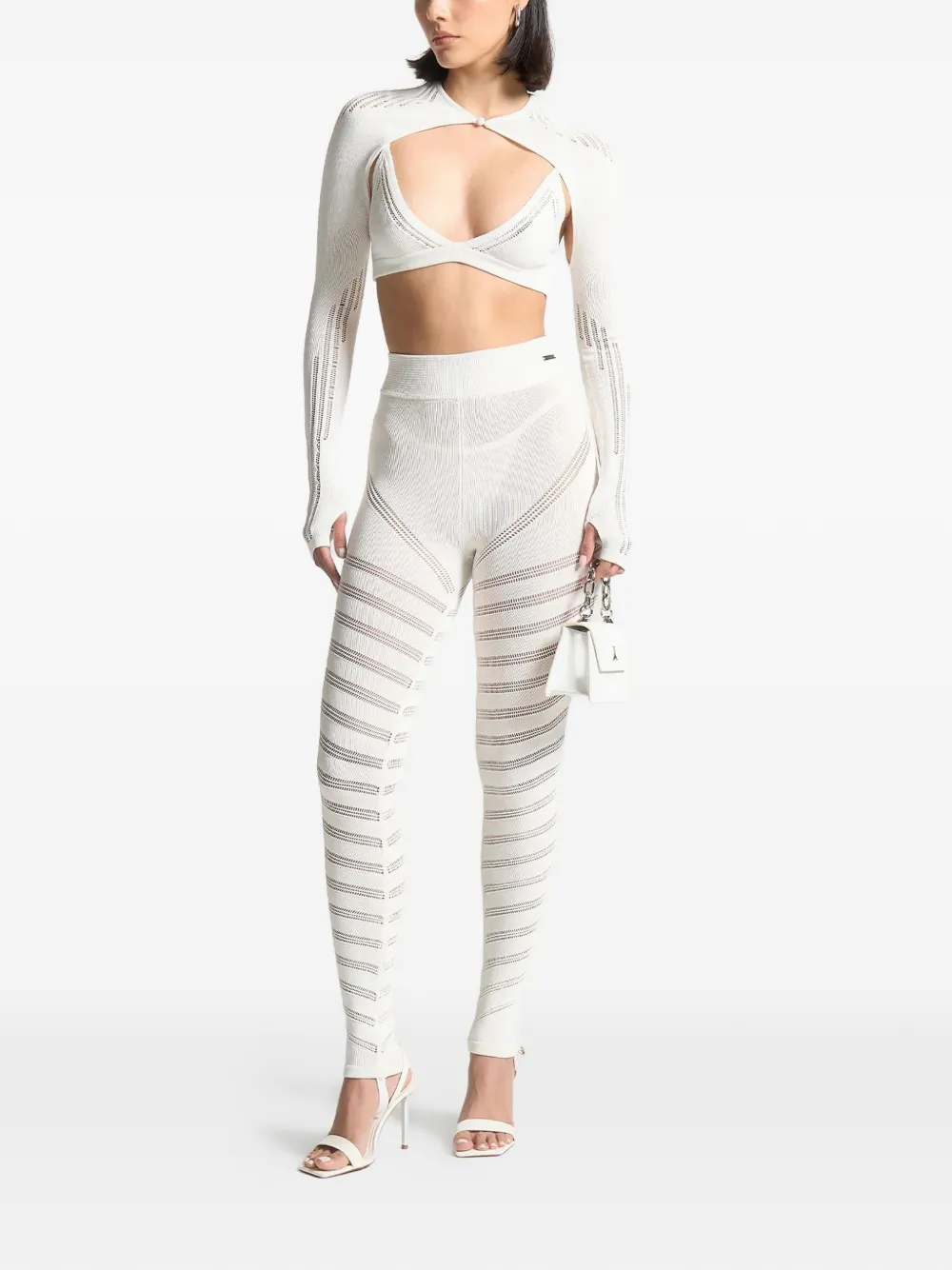 Manière De Voir Gebreide legging Wit