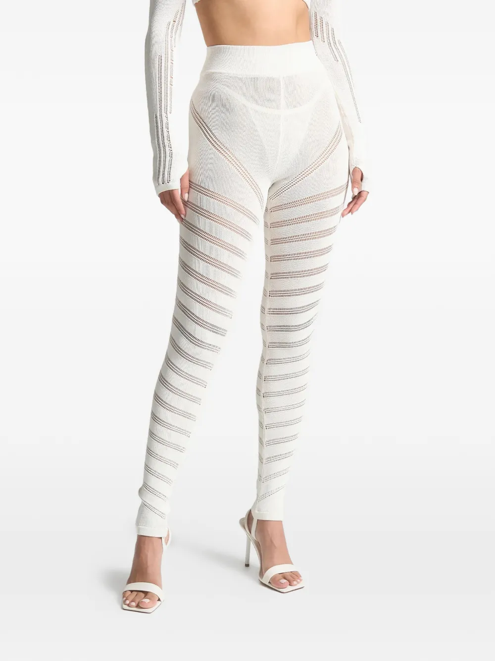 Manière De Voir Gebreide legging Wit