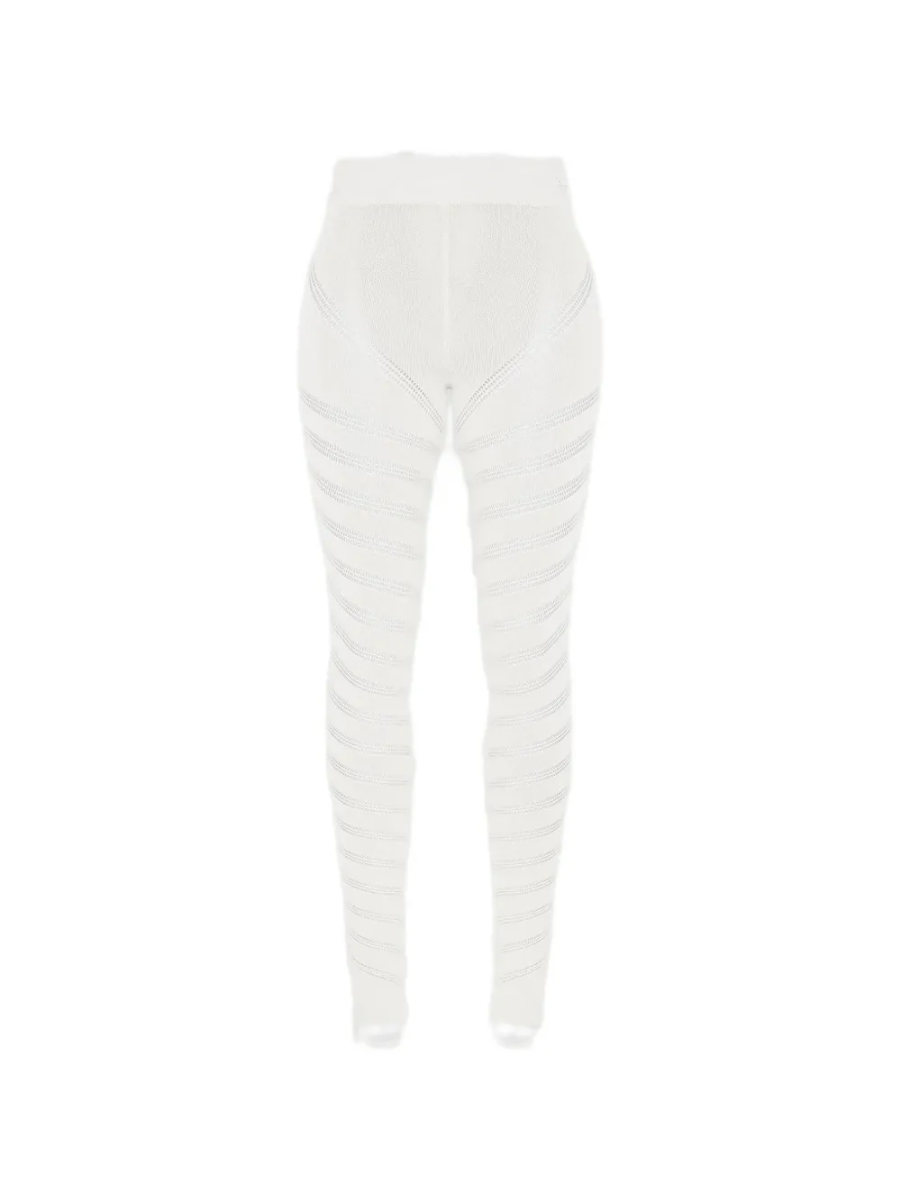Manière De Voir knitted spiral contour leggings - Bianco