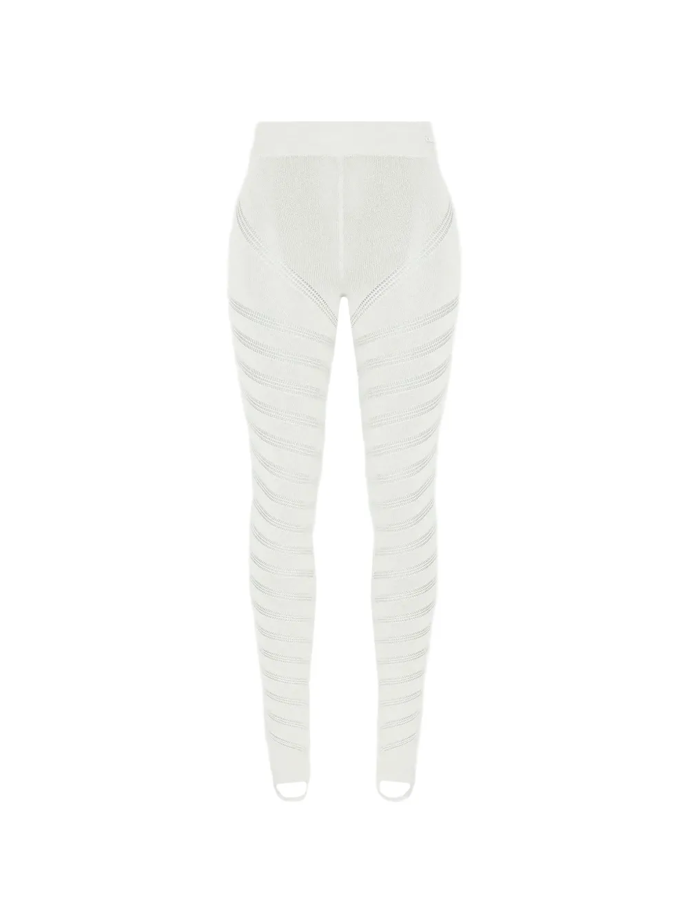Manière De Voir knitted spiral contour leggings - Bianco