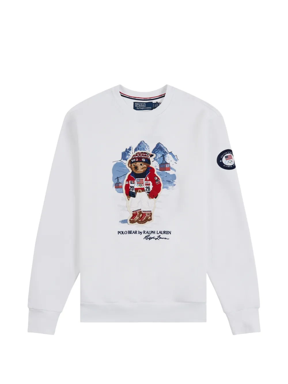 Polo Ralph Lauren Team USA bear graphic sweatshirt - Bianco