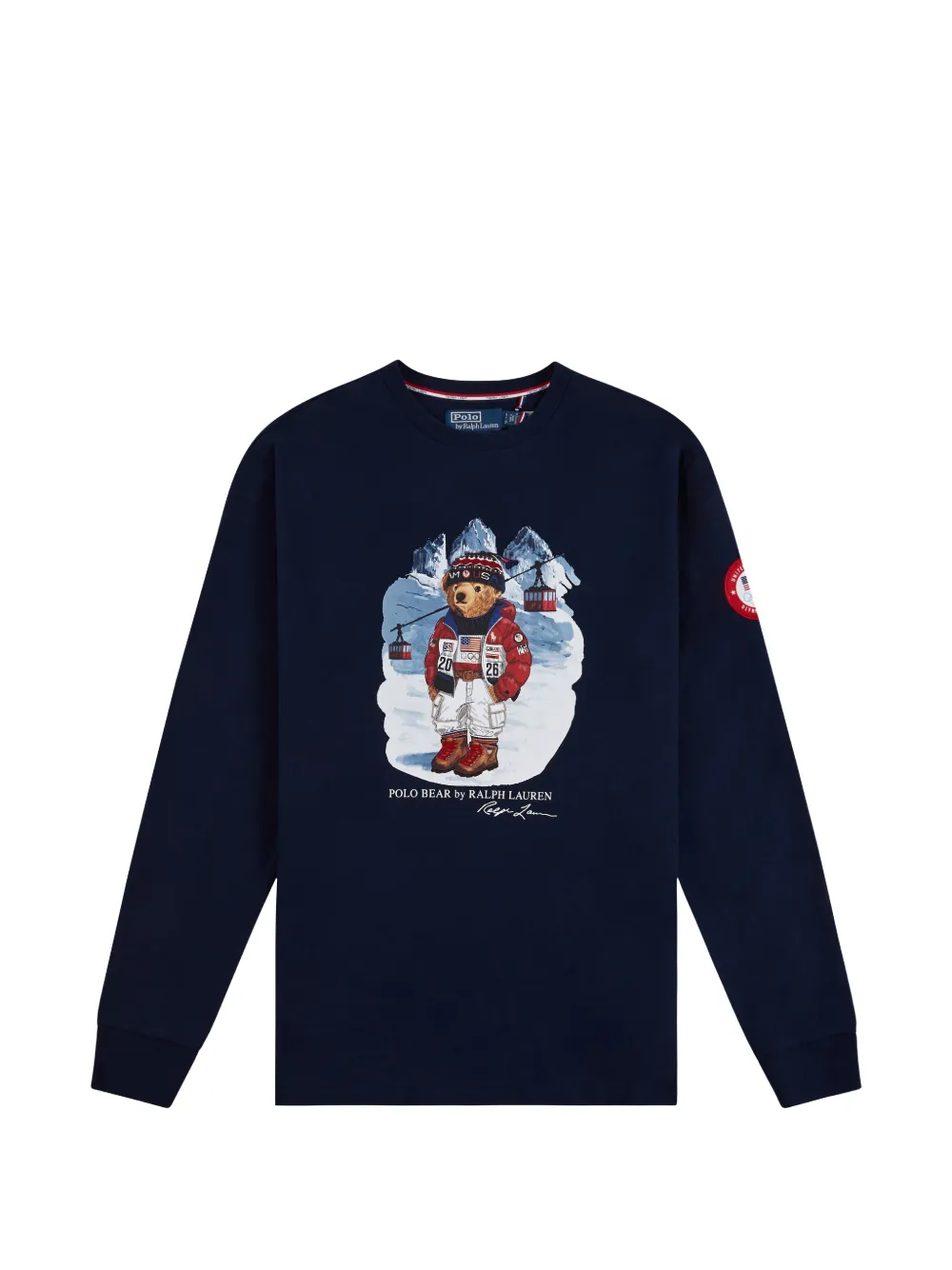 Polo Ralph Lauren Team USA bear long-sleeve T-shirt - Blu