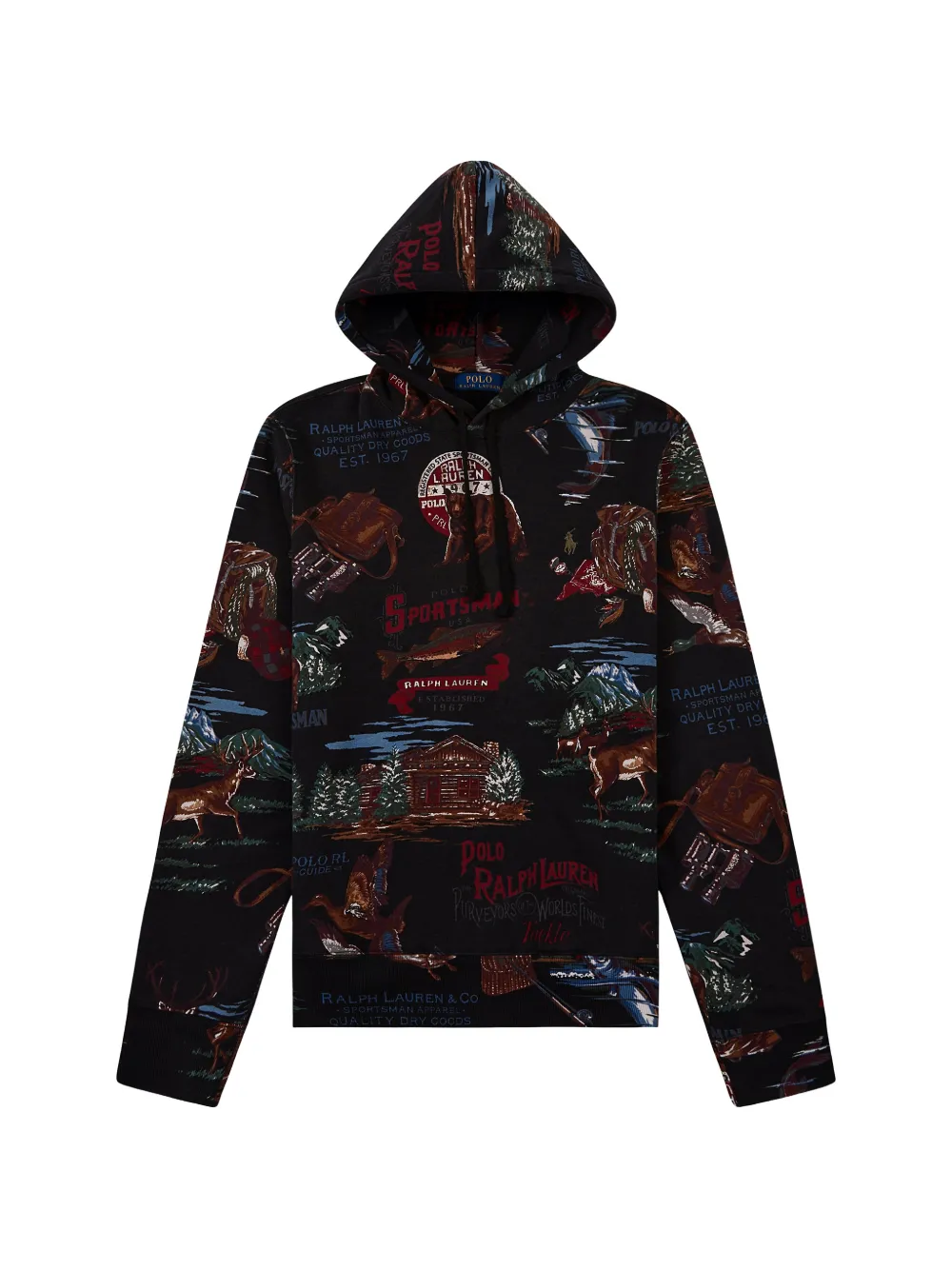 Polo Ralph Lauren sportsman graphic hoodie - Nero