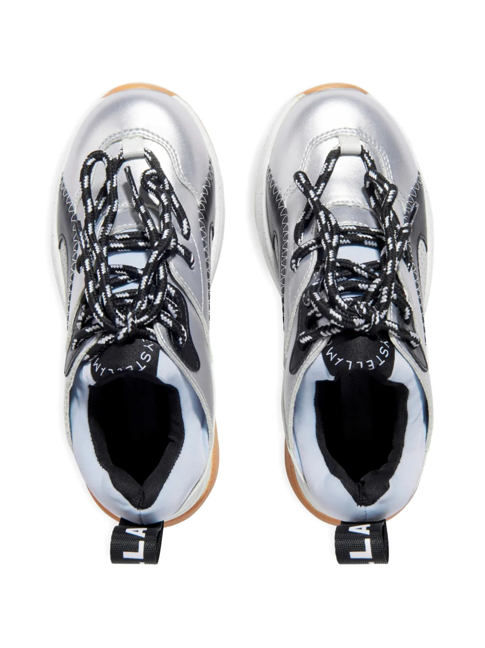 Stella McCartney Kids Sneakers met vlakken Zilver