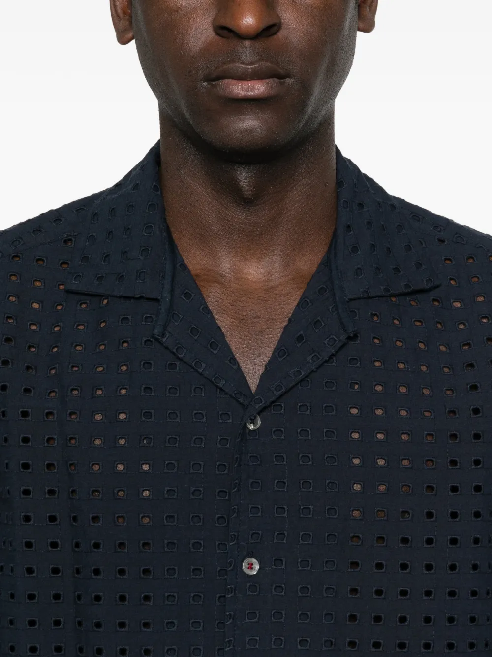 Baziszt eyelet-detail Shirt | Black | FARFETCH