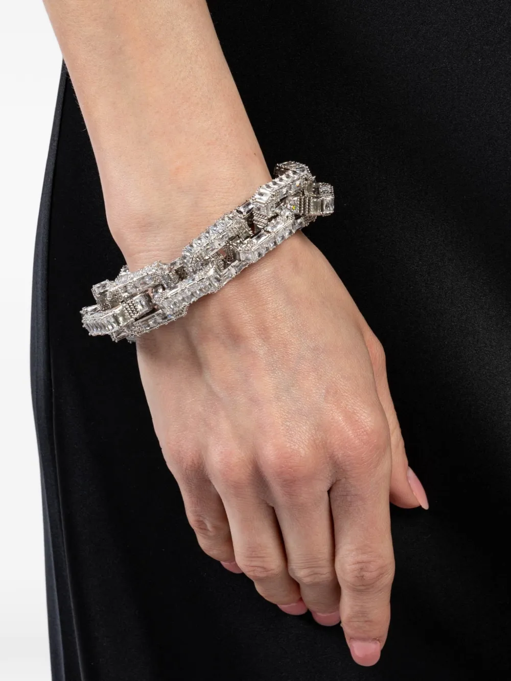 Eddie Borgo Supra rectangular-shape bracelet - Argento