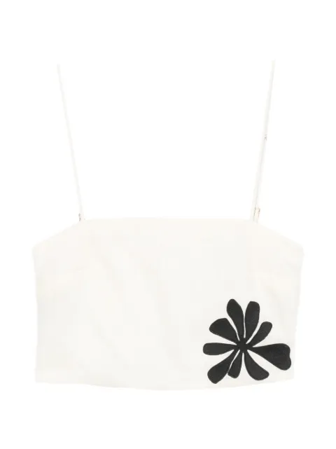 Cala de la Cruz Ariella floral-patch top
