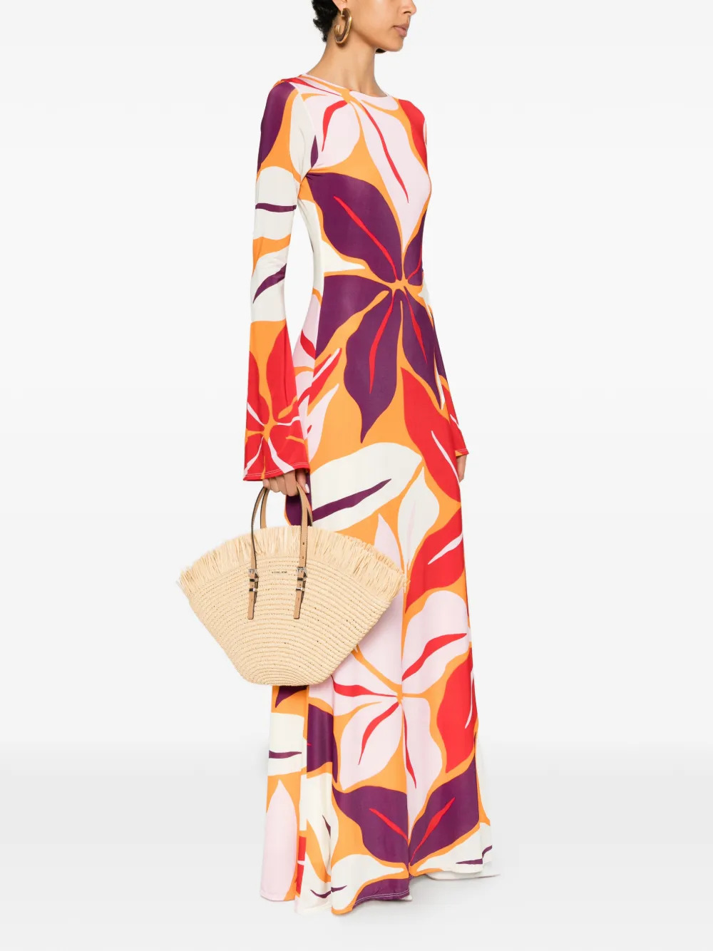 Cala de la Cruz Amay floral maxi dress - Bianco