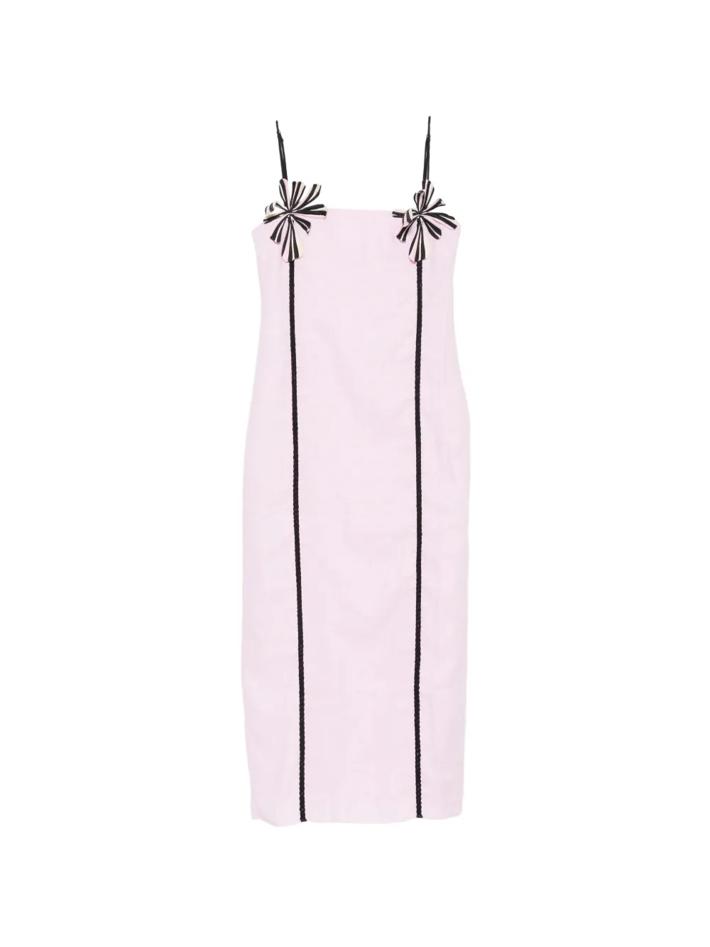 Cala de la Cruz Sloane flower-applique midi dress - Rosa