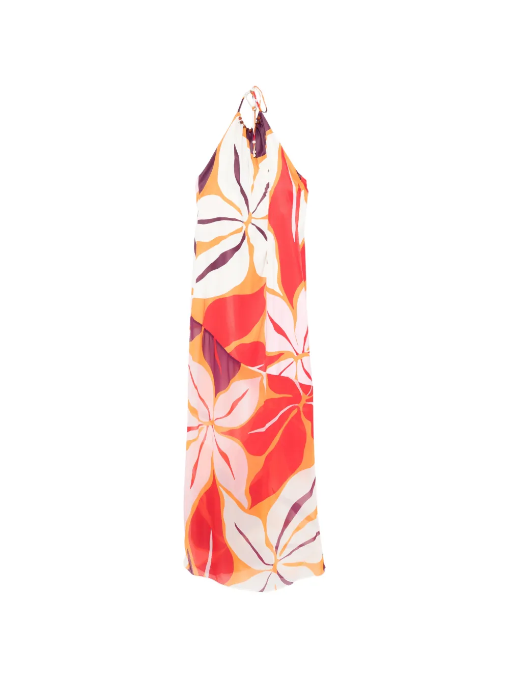 Cala de la Cruz Accasia floral-print maxi dress - Bianco