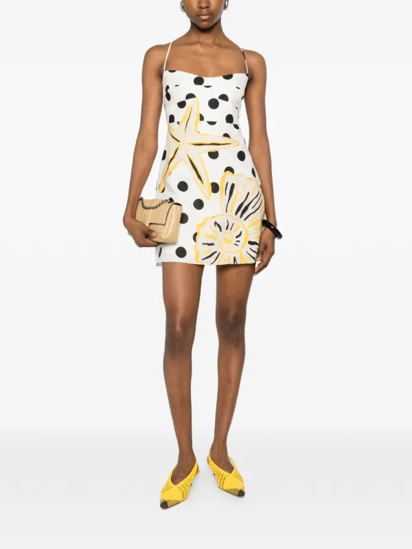 Cala De La Cruz Lucca polka-dot Mini Dress | White | FARFETCH BH