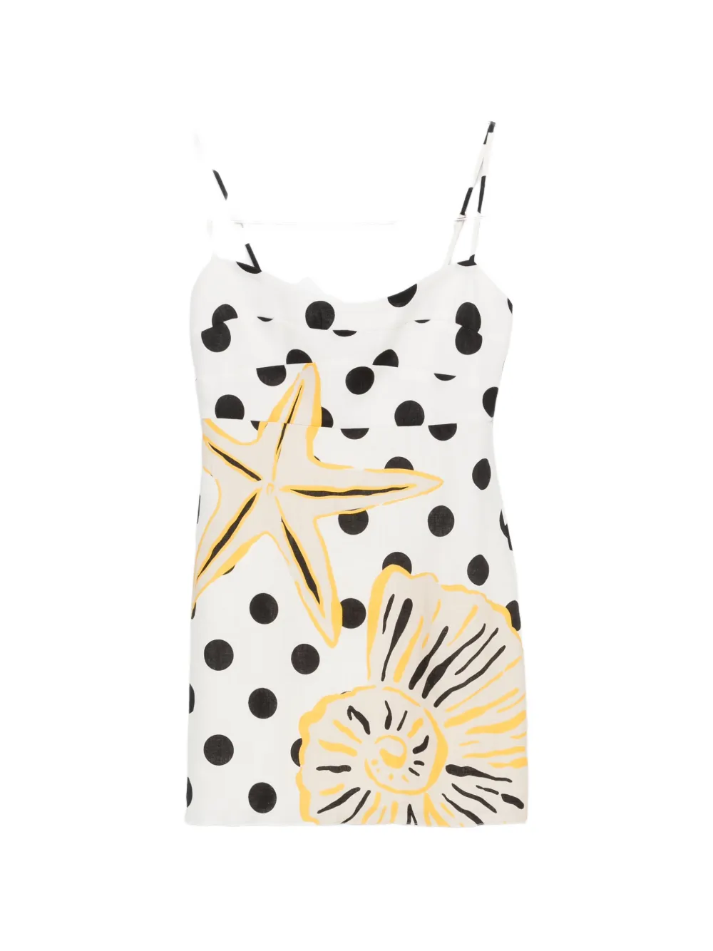 Cala de la Cruz Lucca polka-dot mini dress - Bianco