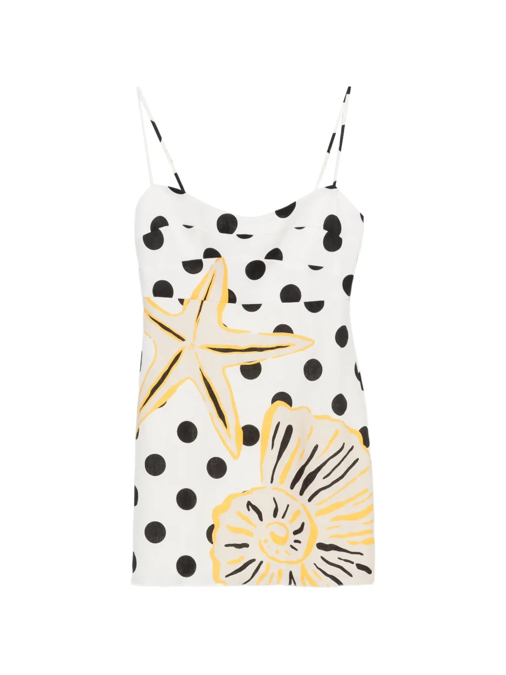 Cala de la Cruz Lucca polka-dot mini dress - Bianco