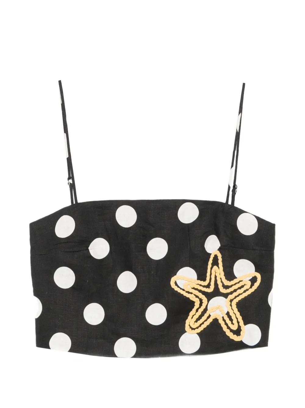 Cala de la Cruz Ariella polka-dot top - Nero