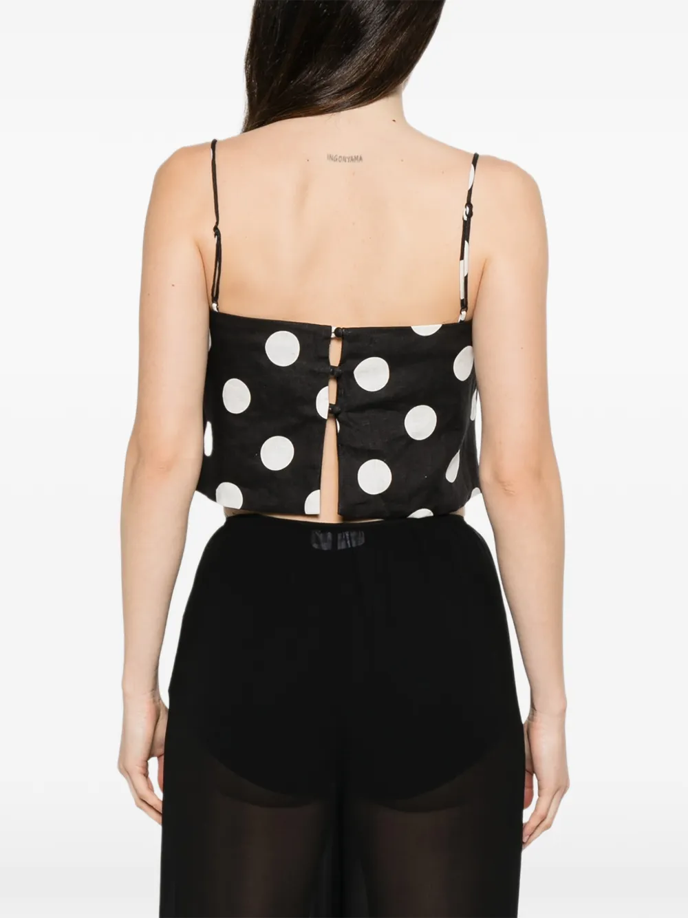 Cala de la Cruz Ariella top met stippen Zwart