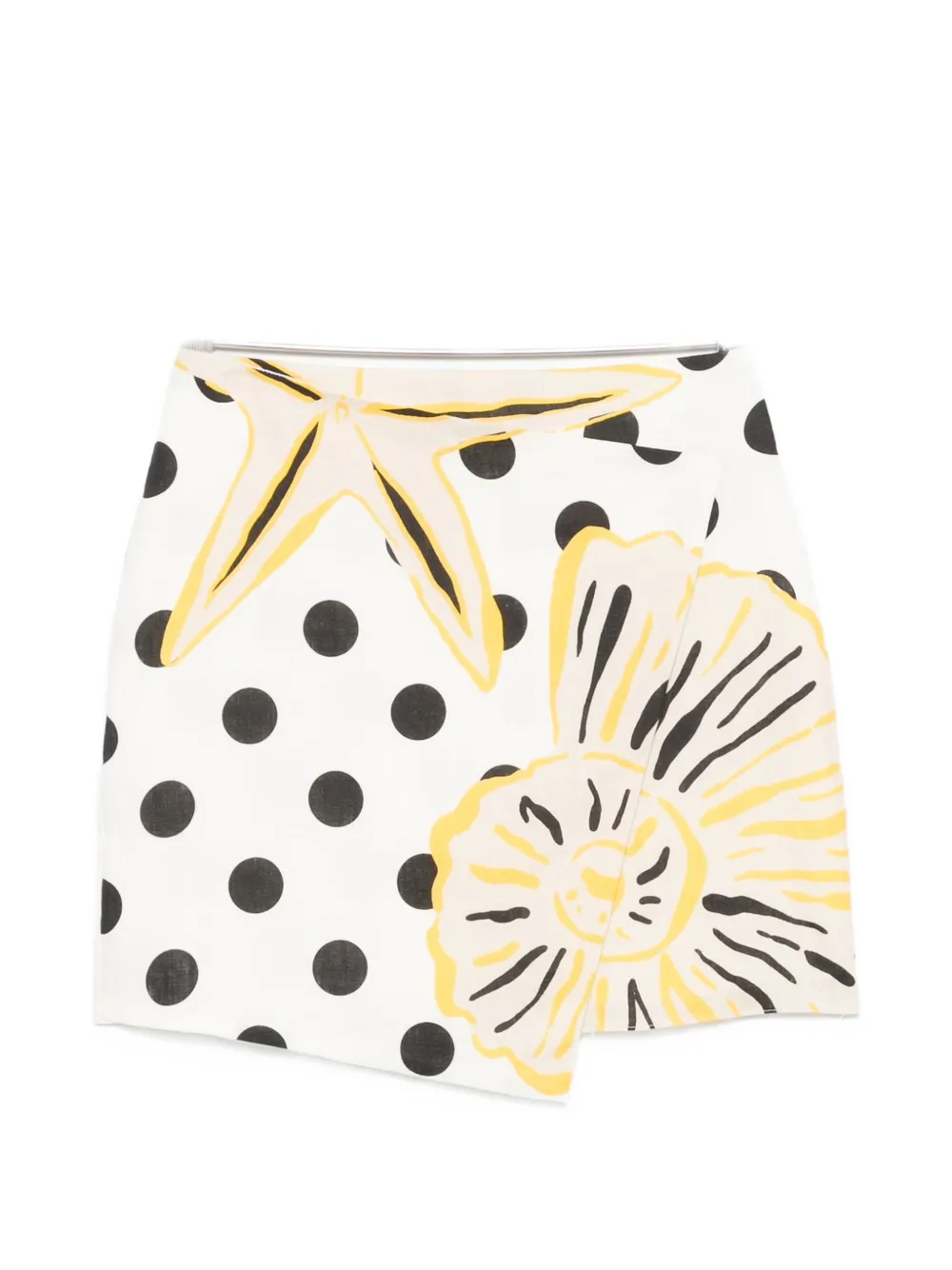 Cala de la Cruz Chemena polka-dot mini skirt - Bianco
