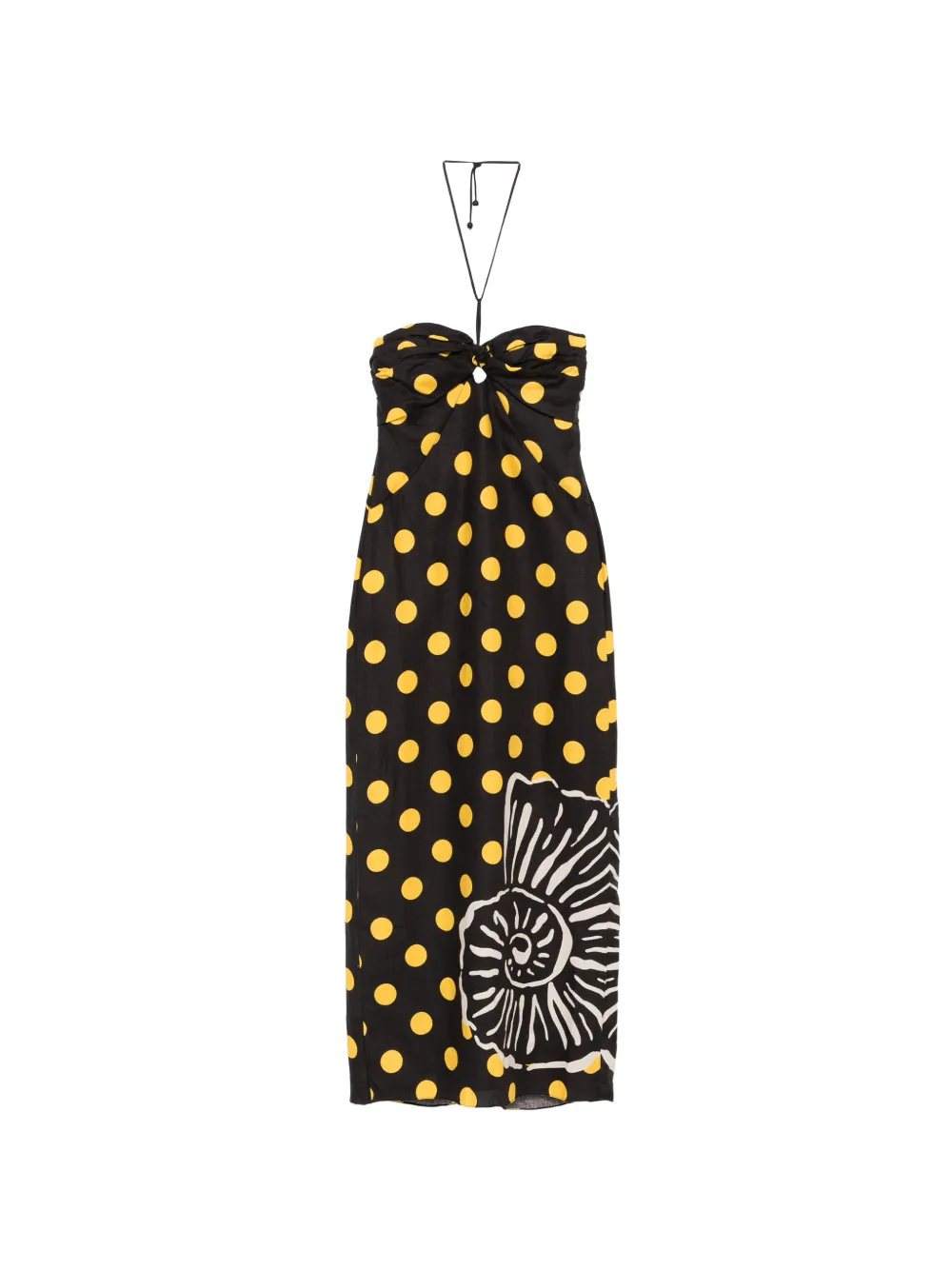 Cala de la Cruz Leda polka-dot midi dress - Nero