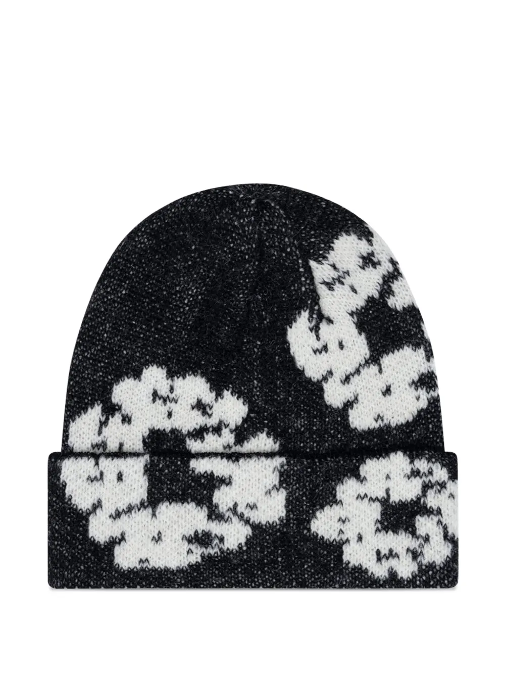 Denim Tears flower-embroidery cotton beanie | Black | Image 1